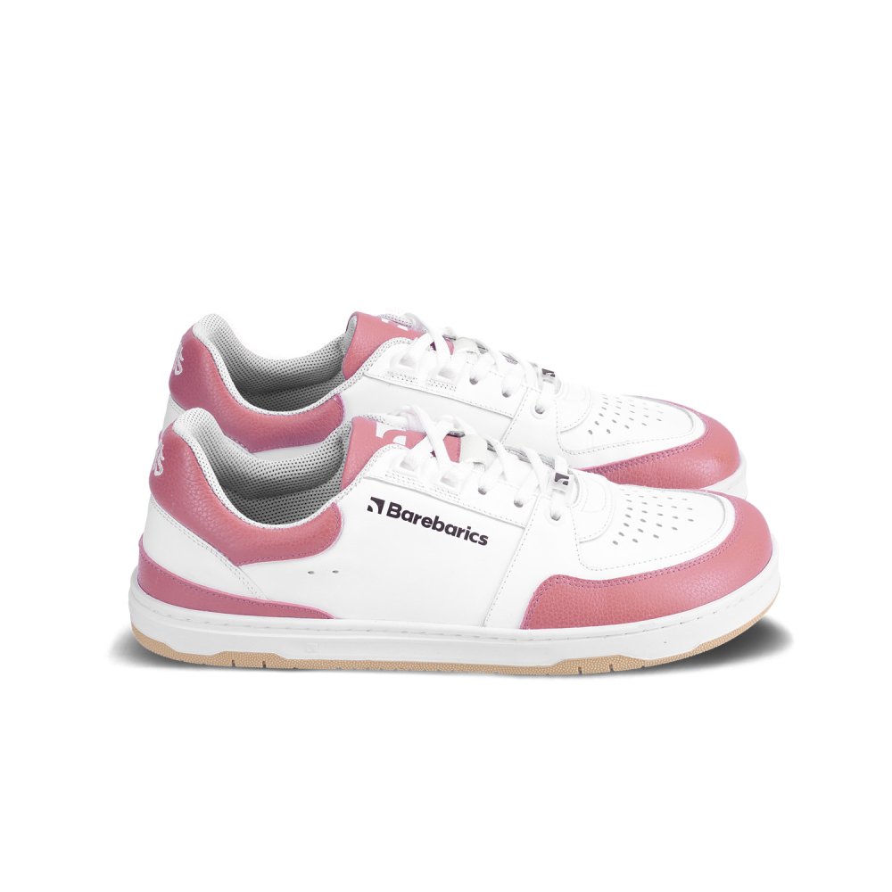 Barefoot Sneakers Barebarics Wave - White & BubbleGum Pink 39 Pink