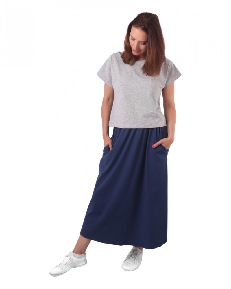 Maglietta crop top Edita, grigio XS/S - immagine 3