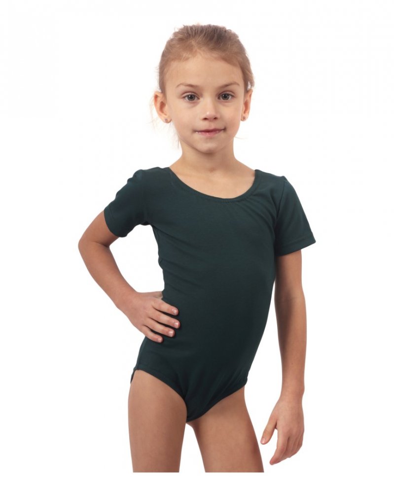 Maillot de gymnastique pour filles, vert bouteille 134 – Image 4