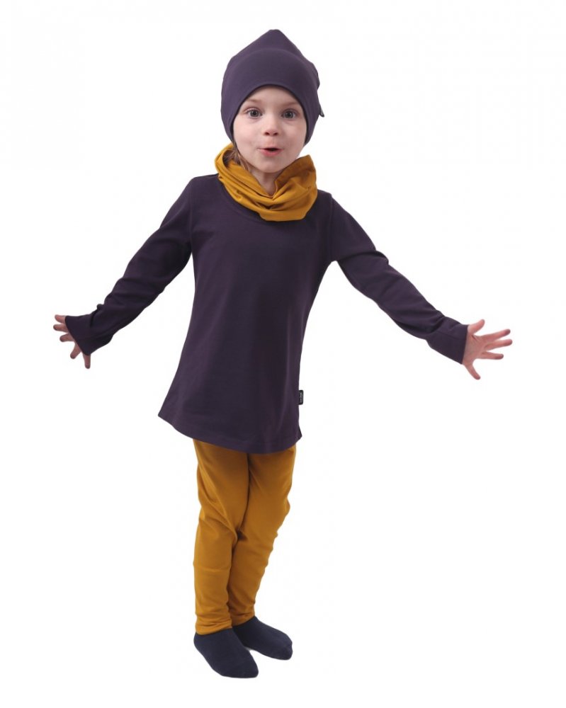 Leggings per bambini, senape 86 - immagine 5