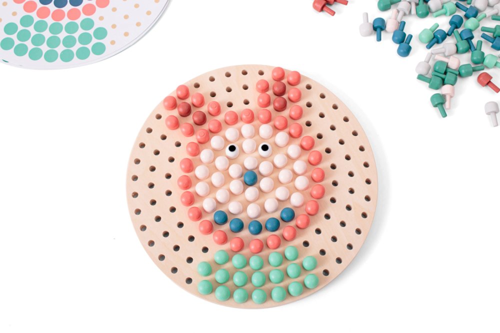 Mosaico con pioli in legno - immagine 4