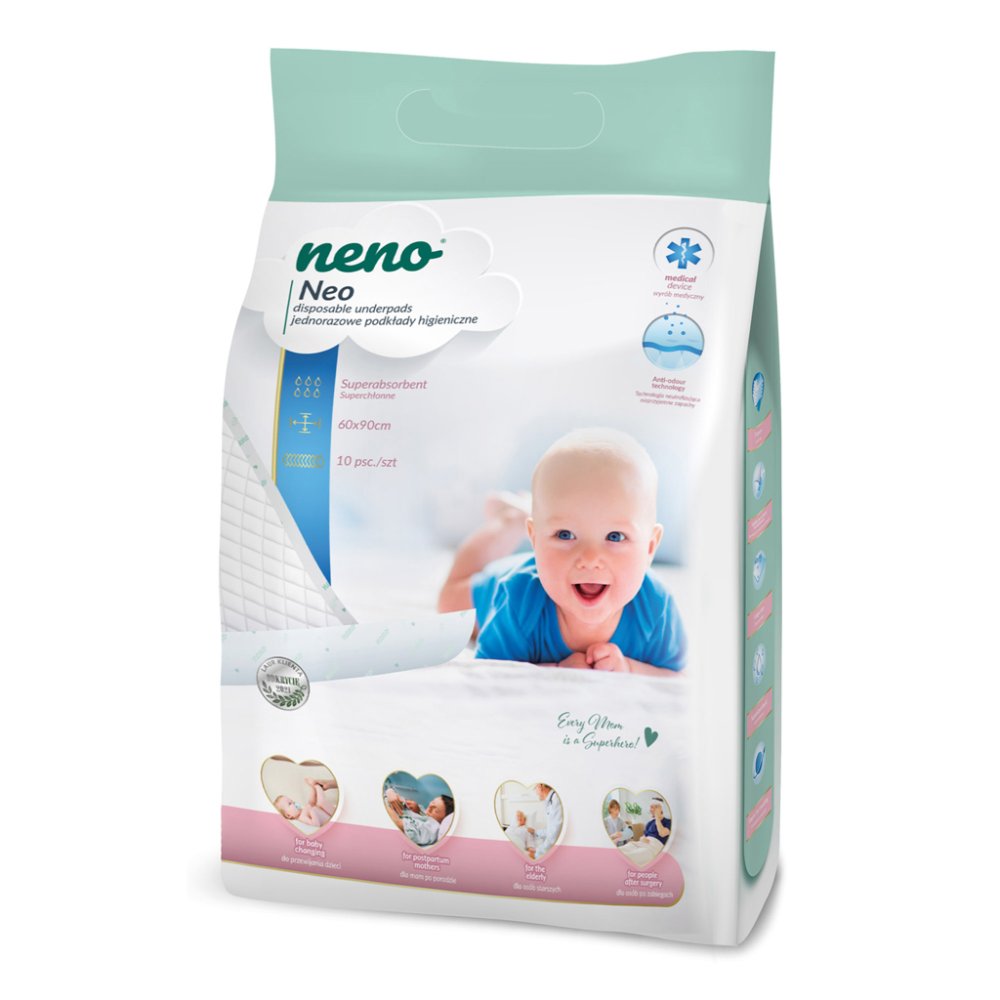 NENO Matelas à langer jetables 60x90 cm, 10 pièces