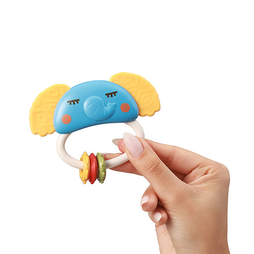 BABYONO Sonaglio con massaggiagengive Elephant 0+ - immagine 3