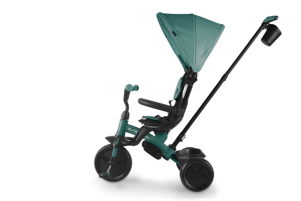 Tricycle QPLAY Elite Platinum Green, 6 en 1, âge 10-72 mois – Image 4