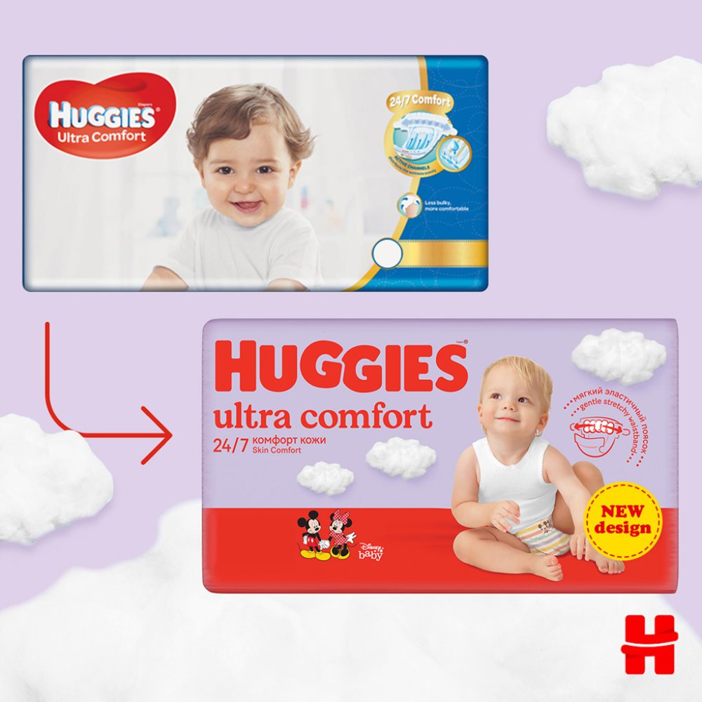 4x HUGGIES® Pieluszki jednorazowe Ultra Comfort Mega 3 (4-9 kg) 78 szt. - obrazek 4