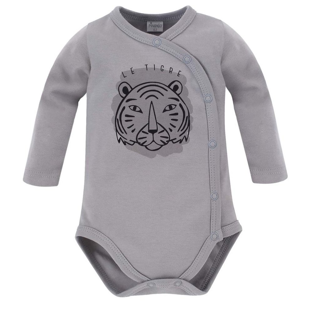 PINOKIO Body manica lunga con bottoni a pressione Le Tigre grey taglia 56
