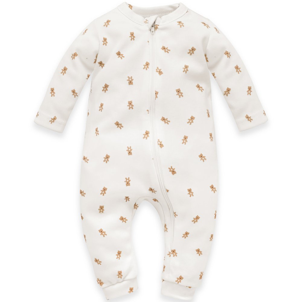 PINOKIO Combinaison zippée sans pieds Lovely Day uni beige Ourson coton taille 56