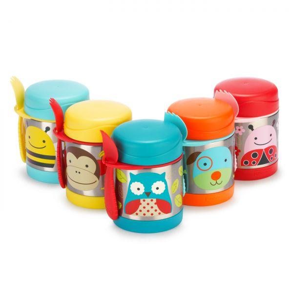 SKIP HOP Zoo Termos per alimenti con cucchiaio/forchetta Gufo 325 ml, 3+ + AQUAINT 500 ml - immagine 6