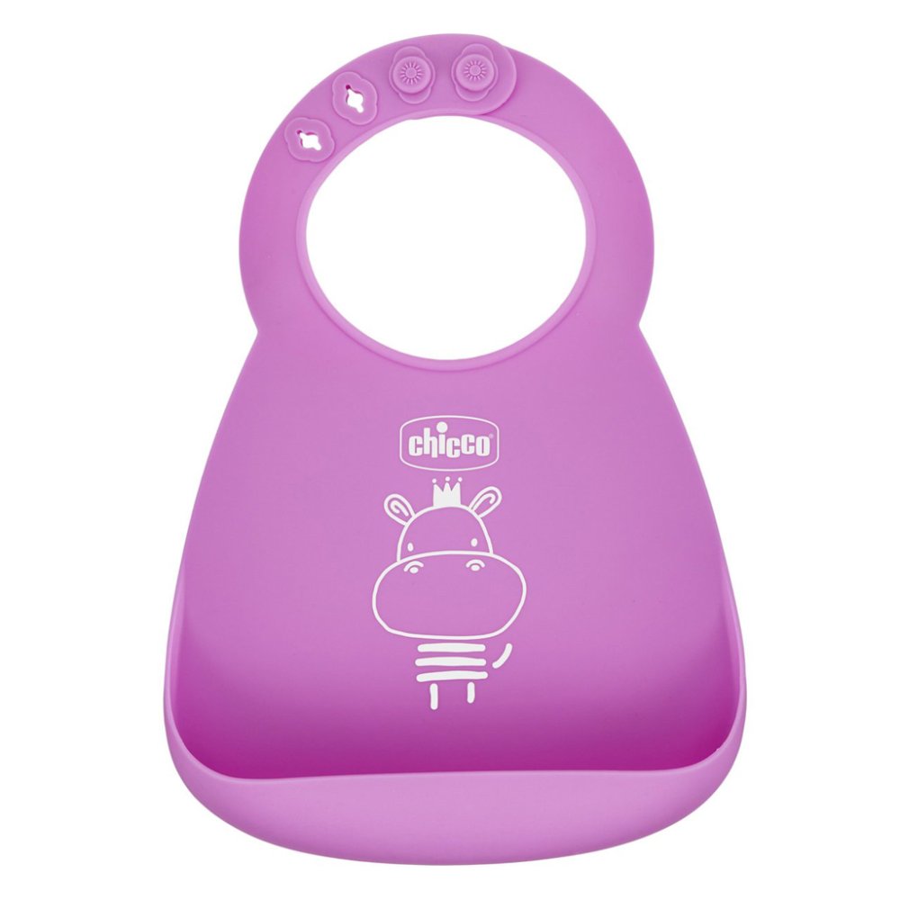 CHICCO Set pappa in silicone - rosa, 6m+ - immagine 4