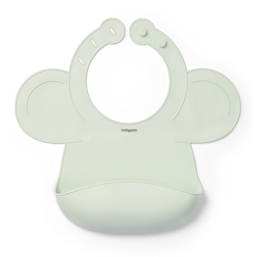 BABYONO Bavoir en silicone - Sauge