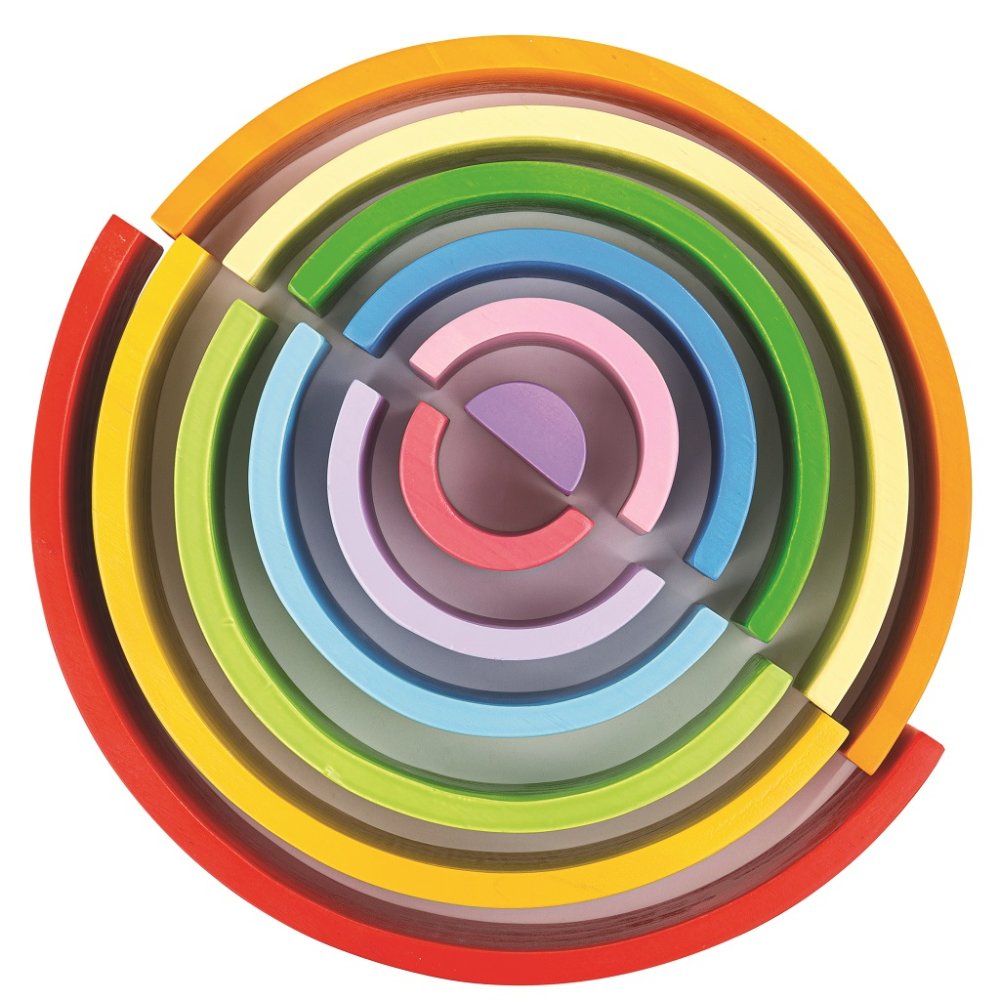 Bigjigs Baby Drewniana tęcza do układania duża - obrazek 3