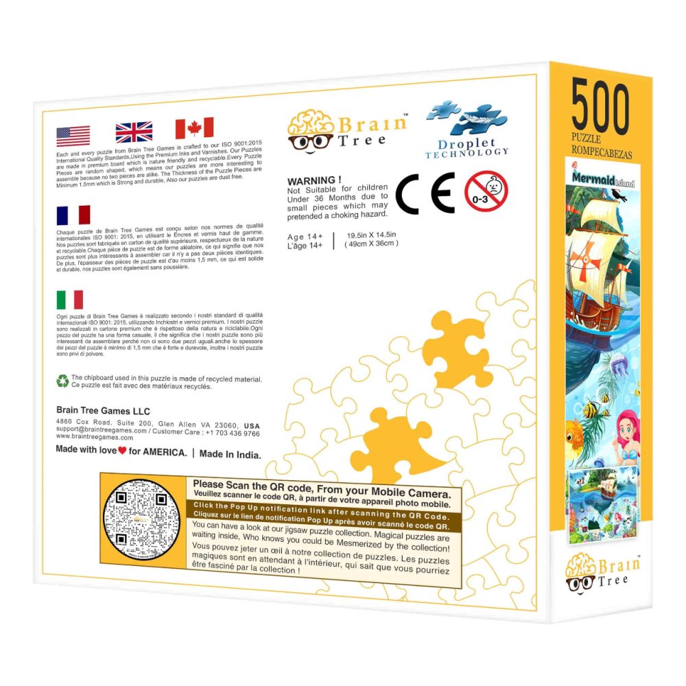 Brain Tree Puzzle Syrenka 500 elementów - obrazek 6