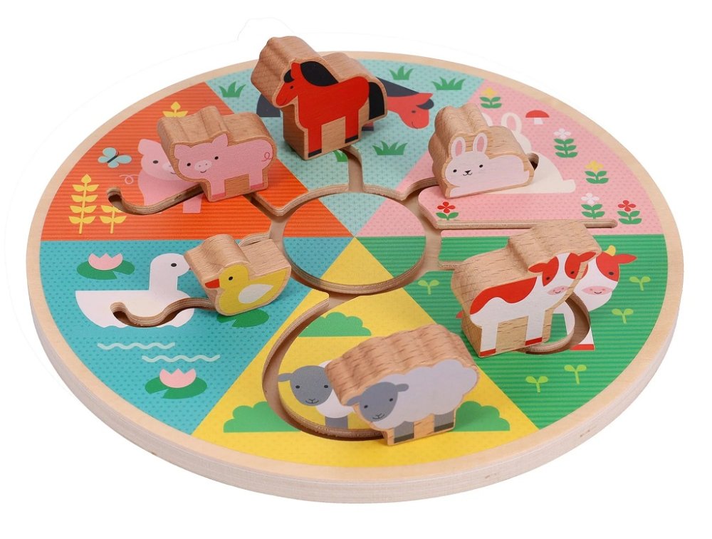 Petit Collage Labirinto Motricità Fattoria con Animali