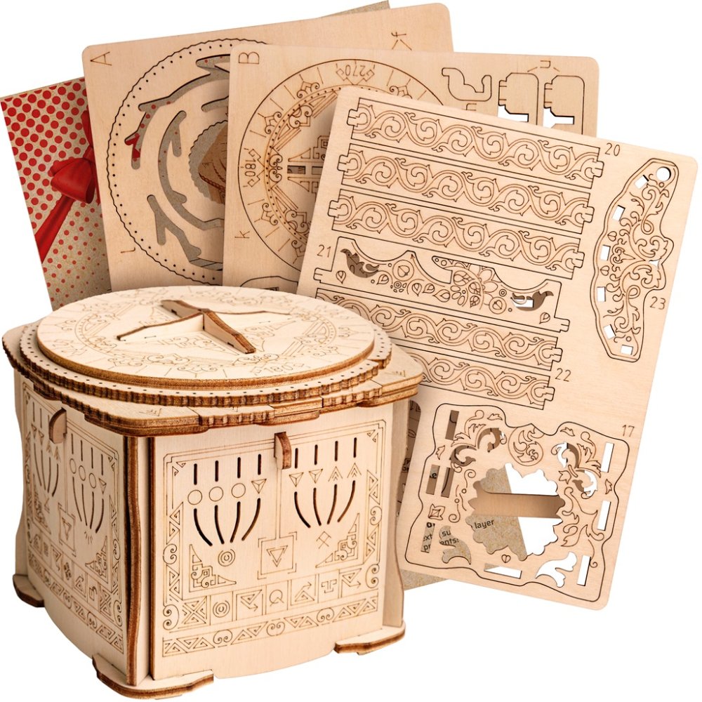 EscapeWelt Rompecabezas 3D de madera Secret Lock Box