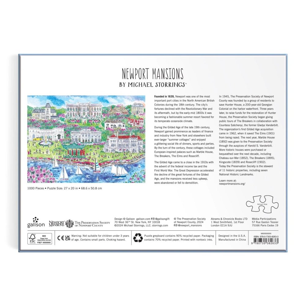 Puzzle Galison Michael Storrings Demeures de Newport 1000 pièces – Image 3