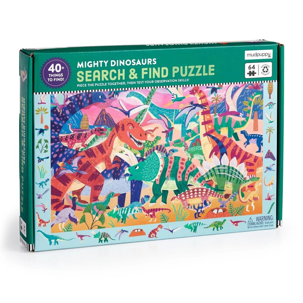 Puzzle Mudpuppy Dinosaures majestueux 64 pièces