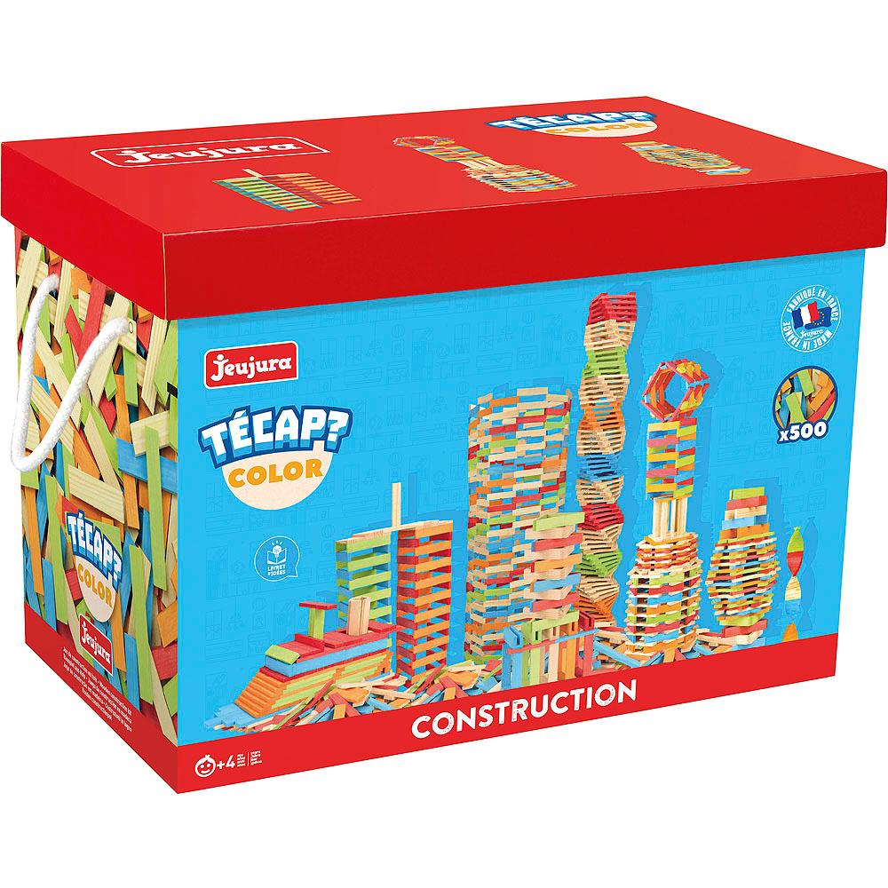Jeujura Jeu de construction en bois Técap Color 500 pièces
