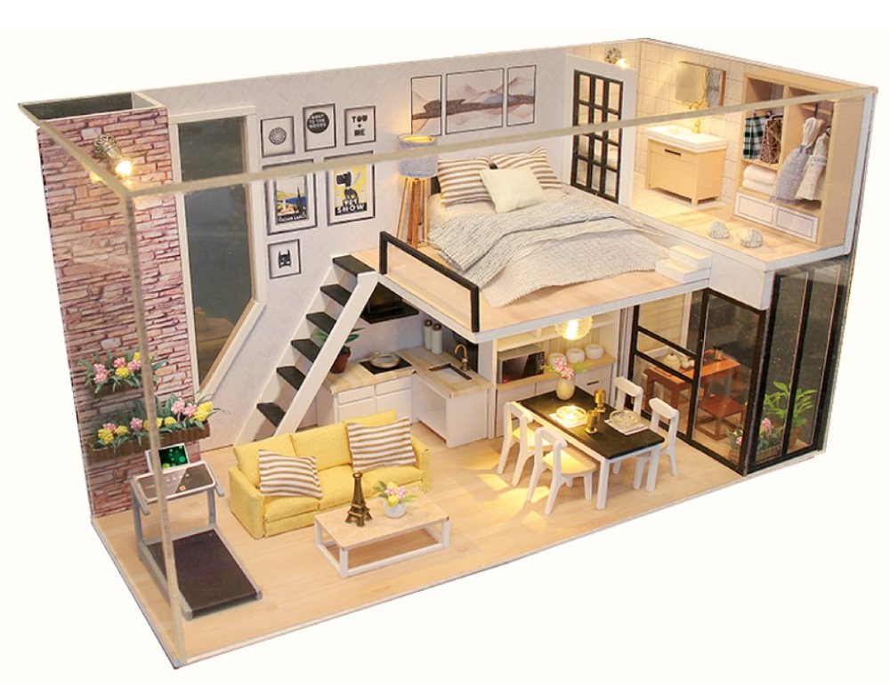 2Kids Toys miniatura de casa de muñecas Casa de la Felicidad - Imagen 3