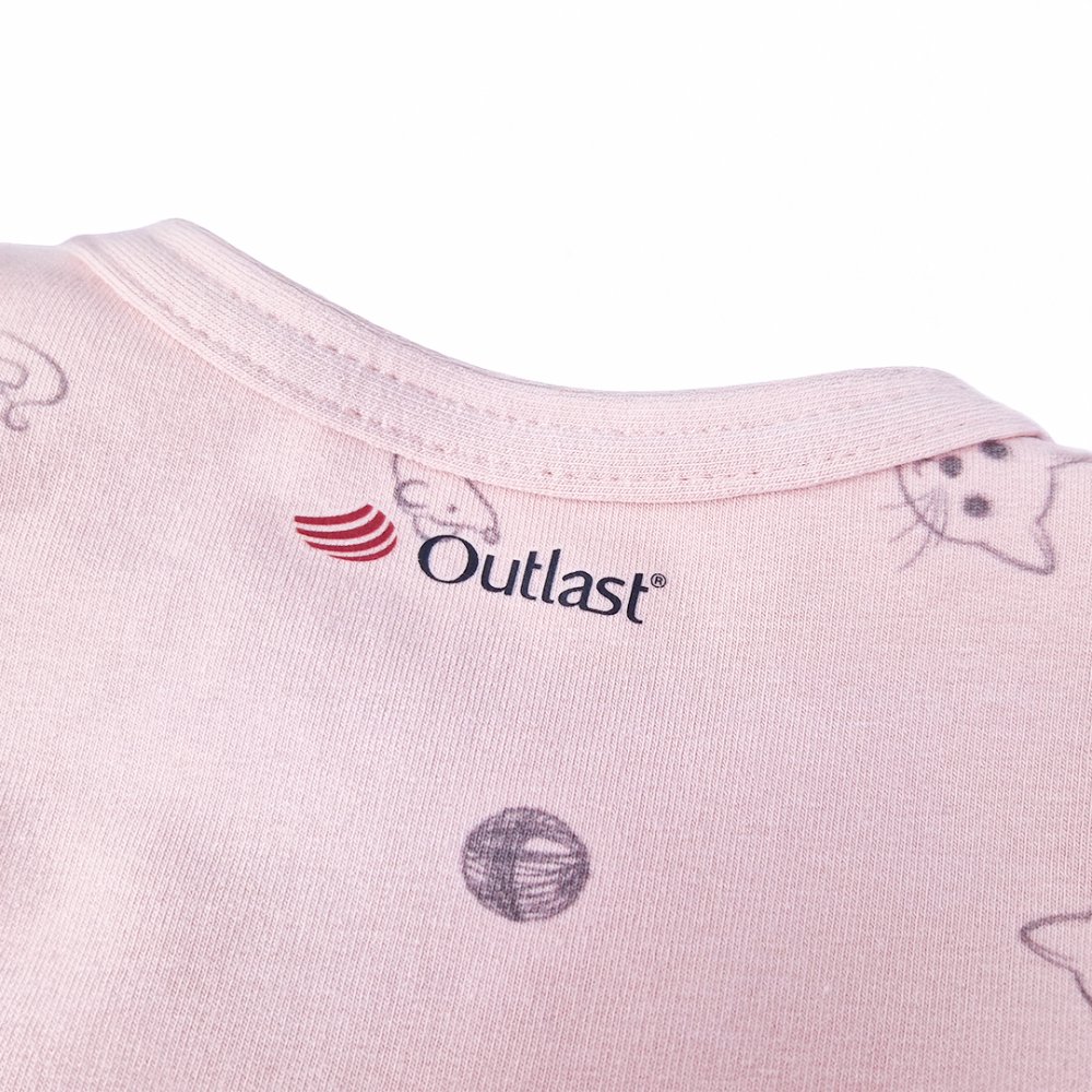 Body póló csúszda NYOMTATÁS Outlast® - világos antik rózsaszín cicák 74 - Image 3