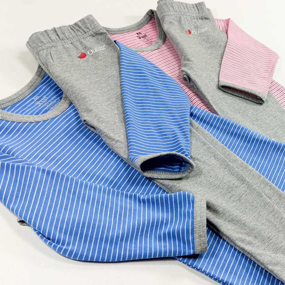 Pyjama DR Outlast® - rayure rose bordeaux/chiné gris 122 – Image 5