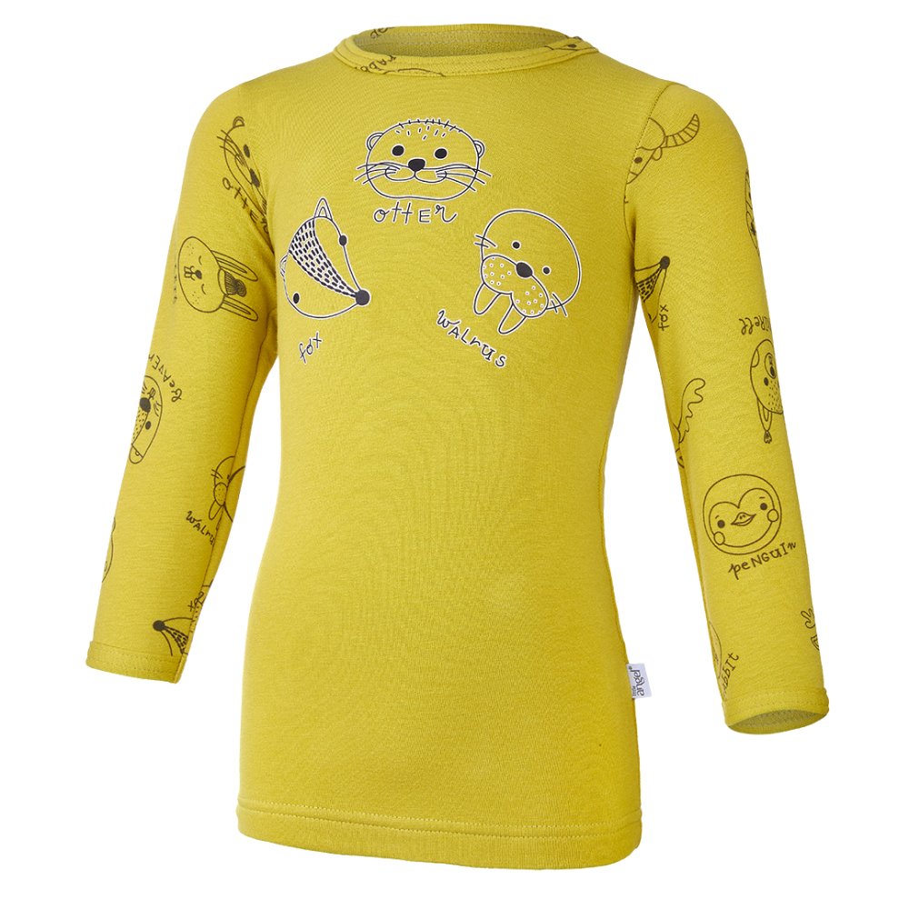 T-shirt toboggan DR image IMPRESSION Outlast® - jaune-vert/animaux jaune-vert 98