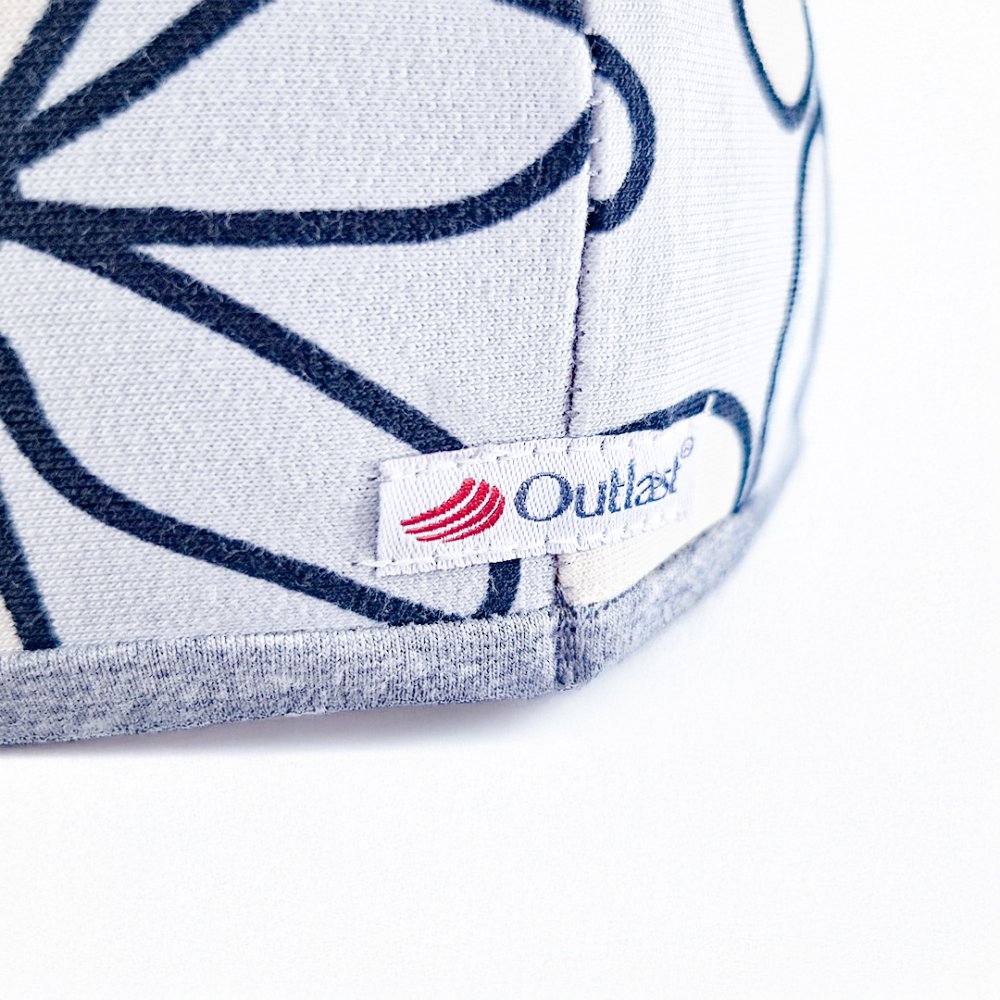 Bonnet doublé Outlast® - gris clair fleurs/chiné gris 5 | 49-53 cm – Image 4