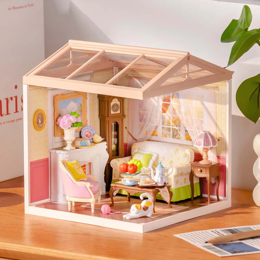 RoboTime 3D dřevěná skládačka Miniatura domečku Čaj o páté (obrázek 6)