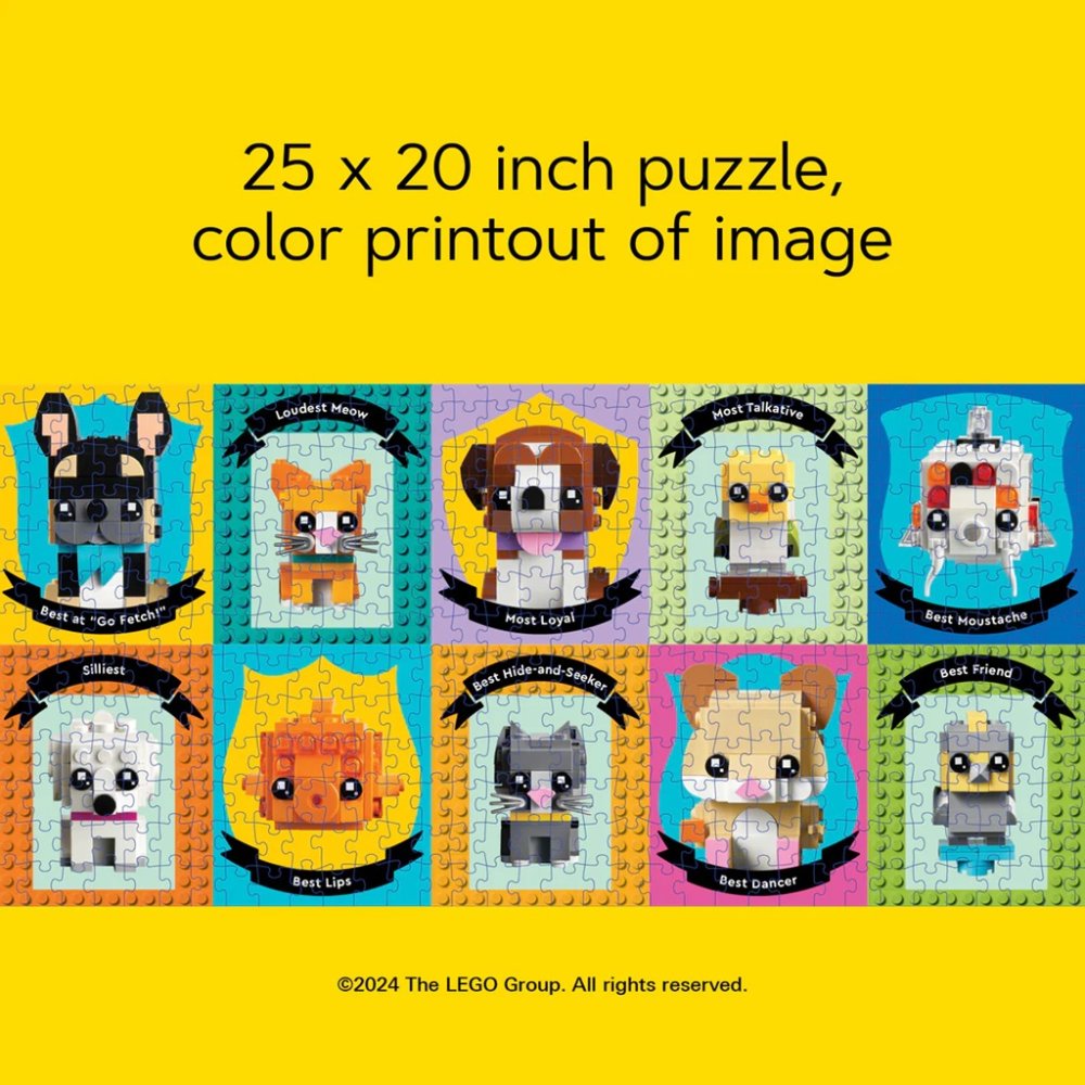 Chronicle Books Puzzle LEGO® Zvířecí kamarádi 1000 dílků (obrázek 2)