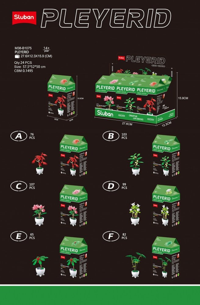 Sluban Flowers M38-B1075B Tropická rostlina v květináči (obrázek 4)
