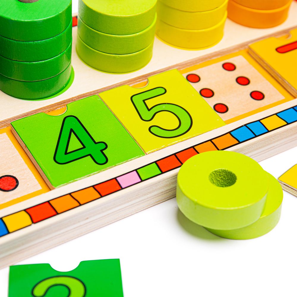 Bigjigs Toys Deska nasazování s čísly (obrázek 4)
