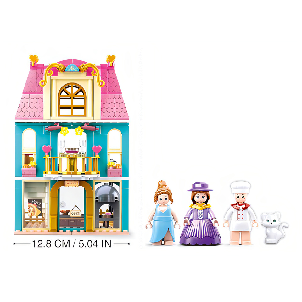 Sluban Girls Dream Village M38-B0875 Dvoupatrový dům s podkrovím (obrázek 5)