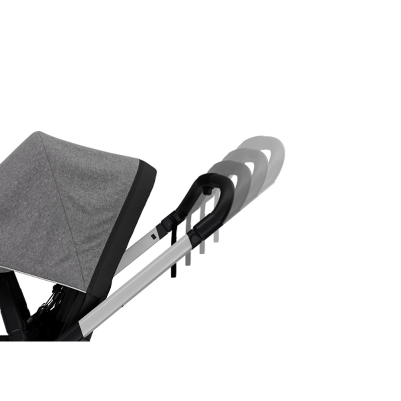 THULE Stadtkinderwagen Shine Grey Melange Auf Aluminium