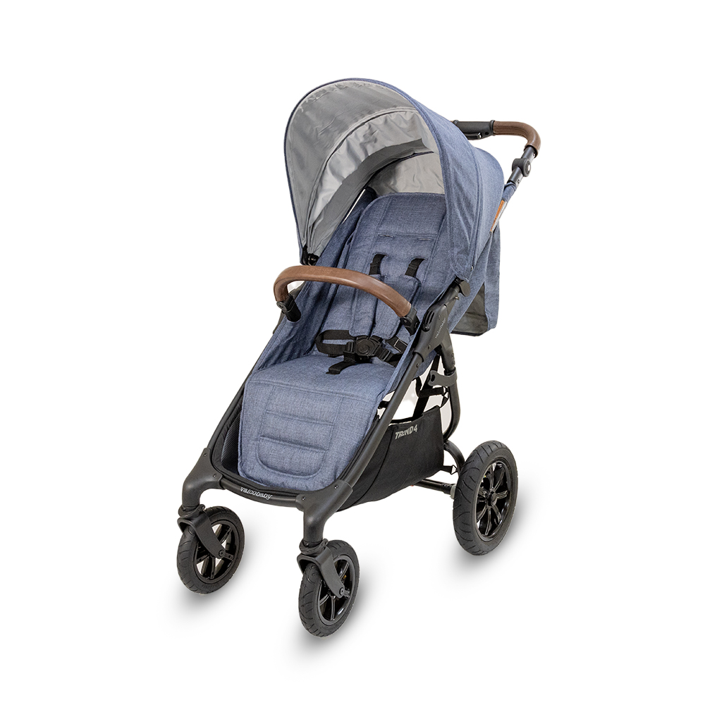 VALCO BABY Stroller Sport Trend 4 Black Denim + PETITE&MARS Bag Jibot FREE