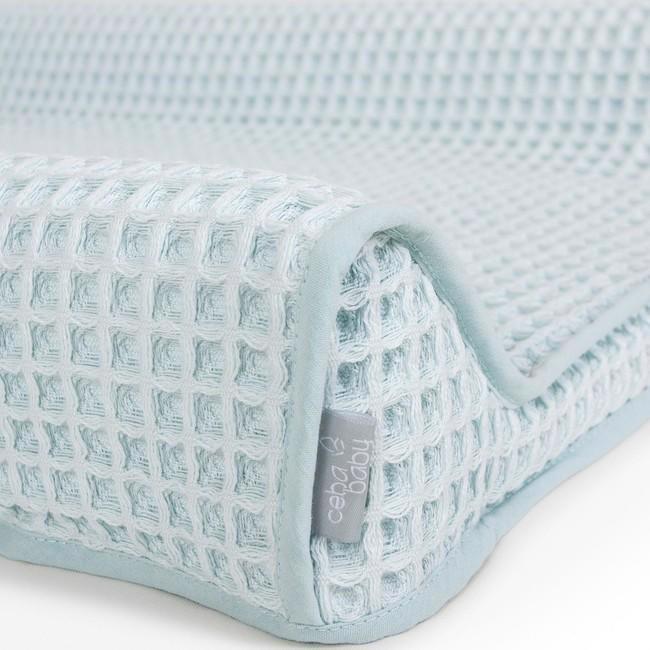 CEBA Waffle Line Changing Pad Cover (50x70) Mist Blue Ceba