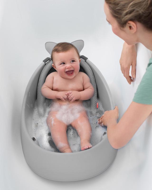 SKIP HOP Bathtub With Ergonomic Moby 3-phase Gray Mat