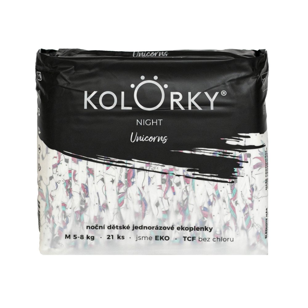 KOLORKY NIGHT Jednokratne Eko Noćne Pelene M (5-8 Kg) 21 Kom