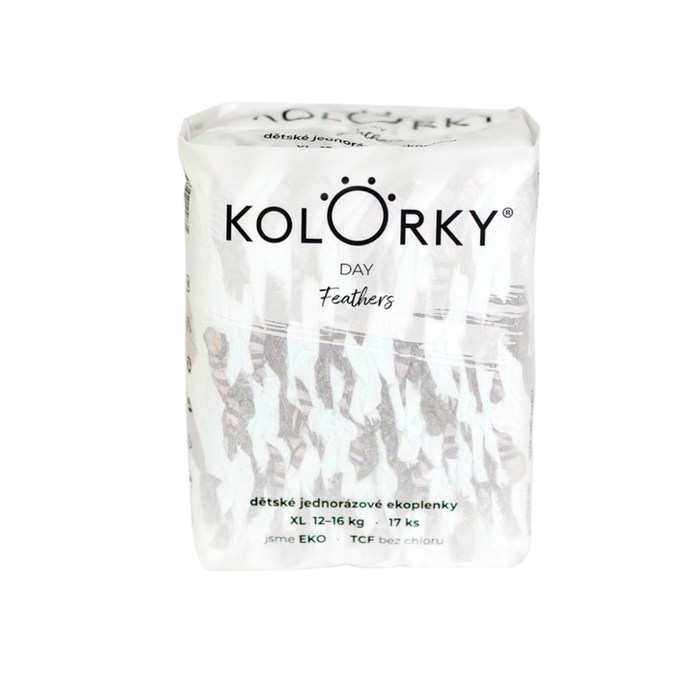 KOLORKY DAY Luiers Wegwerp Eco, Veren XL (12-16 Kg) 17 St