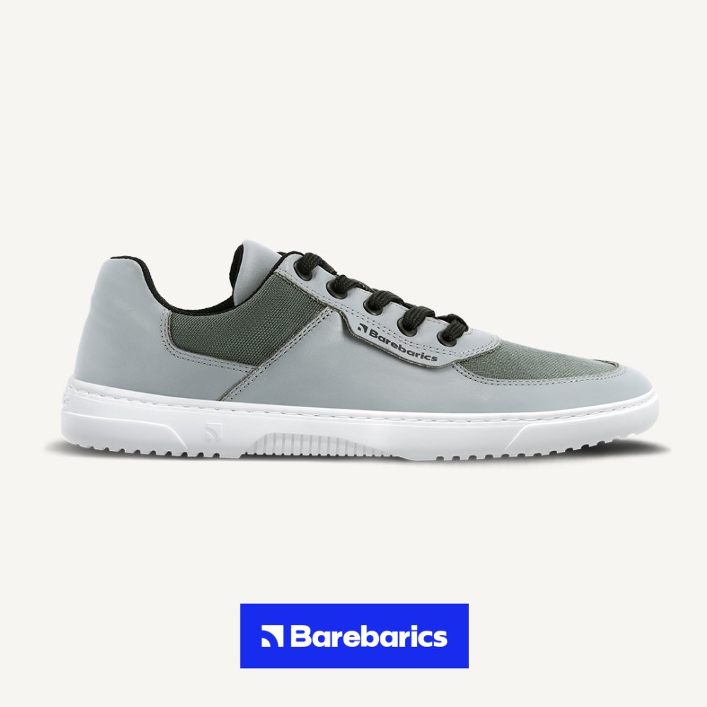 Barefoot Tenisky Barebarics Bravo - Grey & White 37 Grey