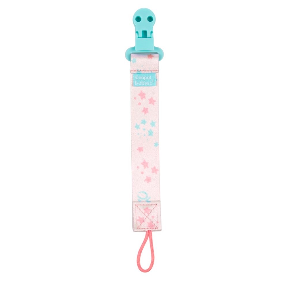 CANPOL BABIES Nastro ciuccio con clip Animali esotici rosa - immagine 6