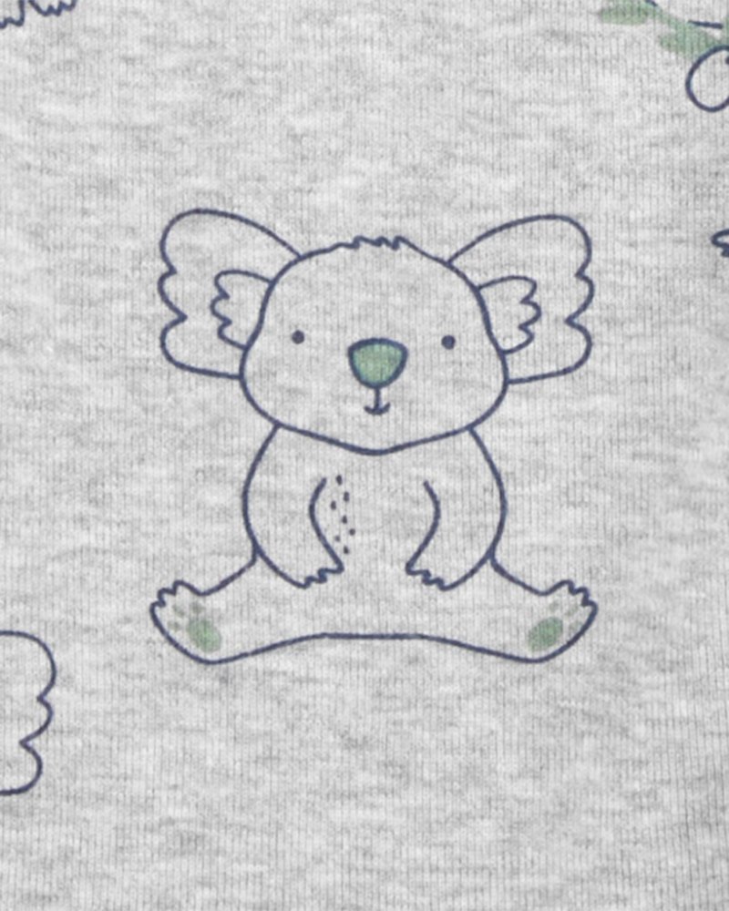 Body à manches longues CARTER'S bleu/gris animal garçon 4 pièces 9 m/taille. 74 – Image 4