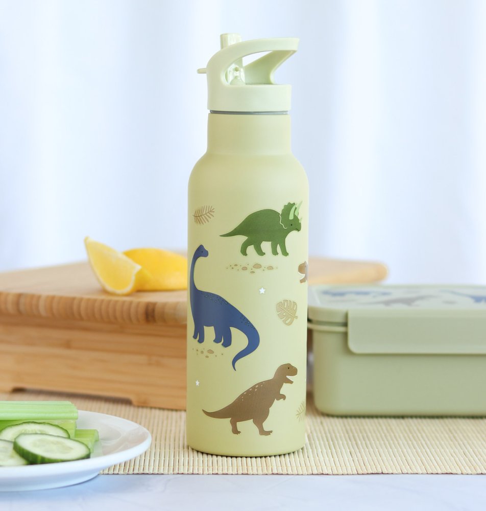A Little Lovely Company - Borraccia in acciaio inossidabile, 500 ml - dinosauri - immagine 5