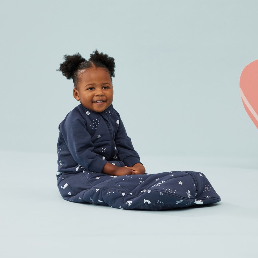 ERGOPOUCH Śpiworek i kombinezon do spania 2w1 bawełna organiczna Suit Whale 3-12 m, 6-12 kg, 2,5 tog - obrazek 4
