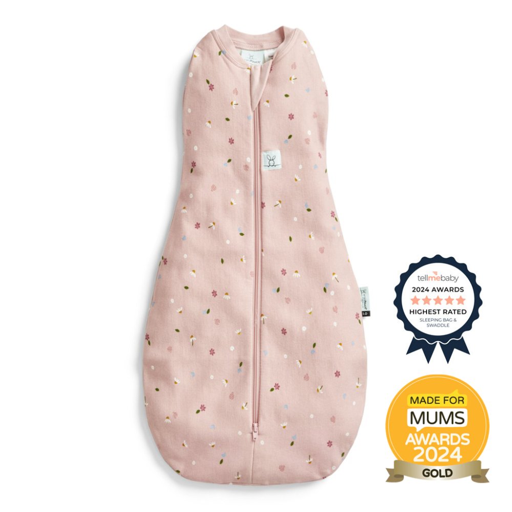 ERGOPOUCH Enveloppement et sac de couchage 2 en 1 Cocoon Daisies 3-6 m, 6-8 kg, 1 tog