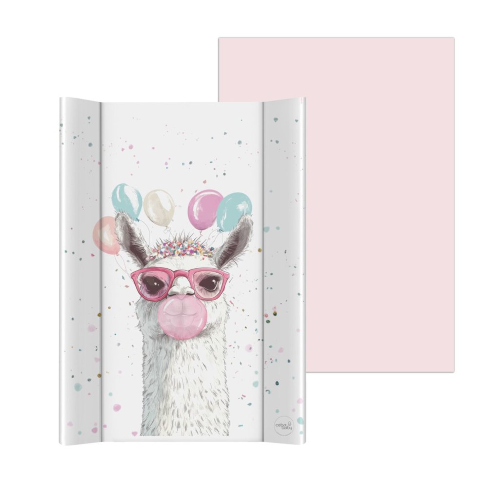 CEBA BABY Matelas à langer 2 faces avec panneau rigide (50x70) Ultra Light Crazy Lama – Image 3