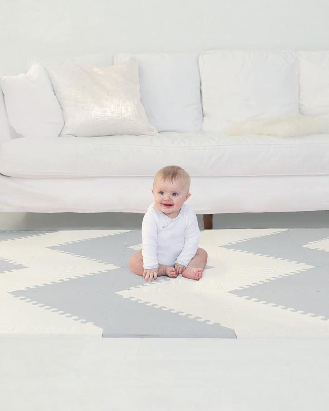 SKIP HOP Puzzle en mousse gris et beige 72 pièces, 10m+ – Image 3