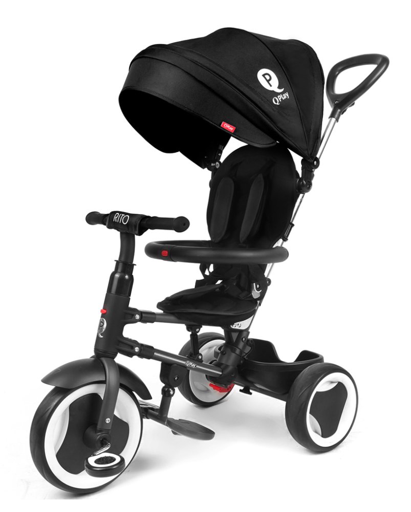 Tricycle QPLAY Rito eva Black, âge 10-72 mois – Image 6