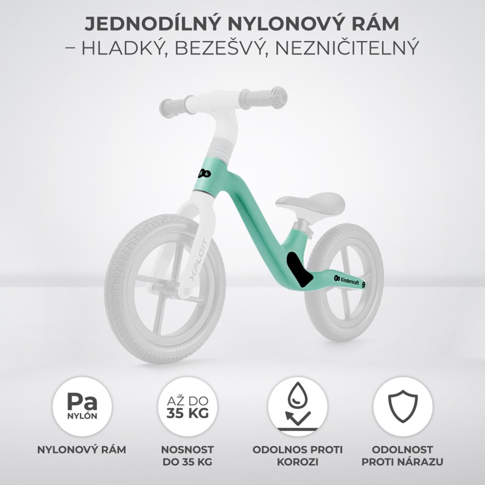 KINDERKRAFT Bicicletta senza pedali Xploit Turquoise - immagine 3
