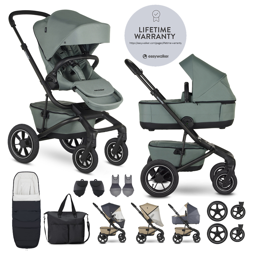 Poussette combinée EASYWALKER Jimmey Thyme Green XXL AIR + RWS
