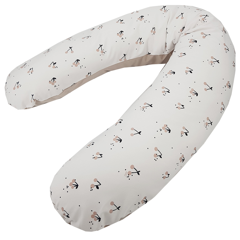 Coussin d'allaitement EKO velvet Cherry 180cm – Image 3