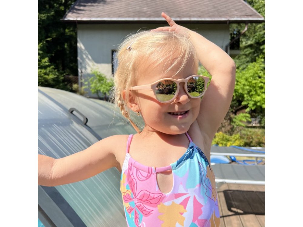 LITTLE KYDOO Lunettes de soleil Candy Pink UV 400, polarisées 2-4 ans – Image 4